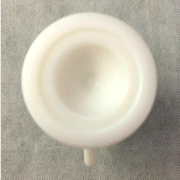 Avon Red Yellow Roses Flowers White Milk Glass Mug Handled Pedestal Bud Vase - Picture 4 of 13